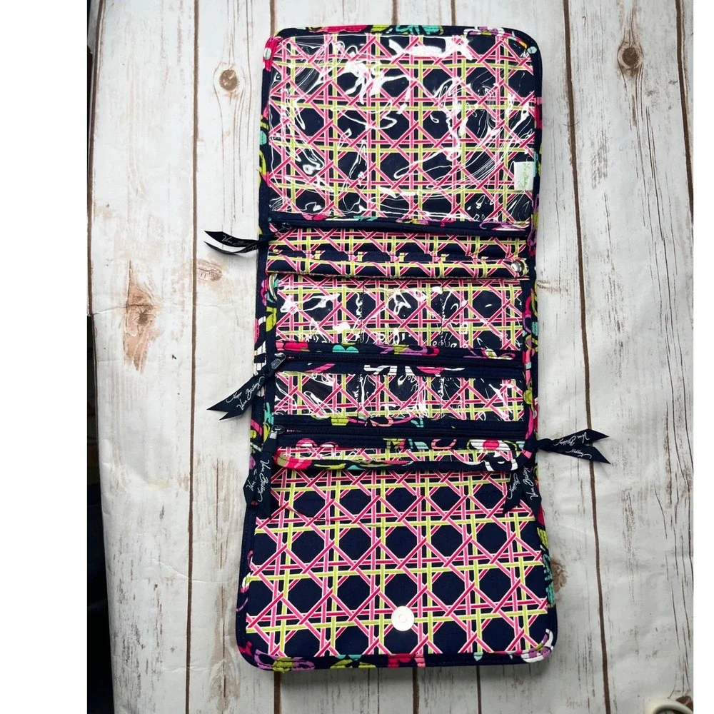 Vera Bradley Hanging Travel Organizer Midnight Blues Floral Navy Blue OS